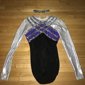 Alexandra brand dance uniform- leotard + headband